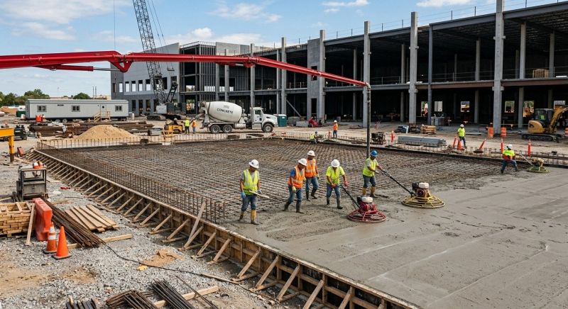 Commercial Slab Construction in Lansing, MI
